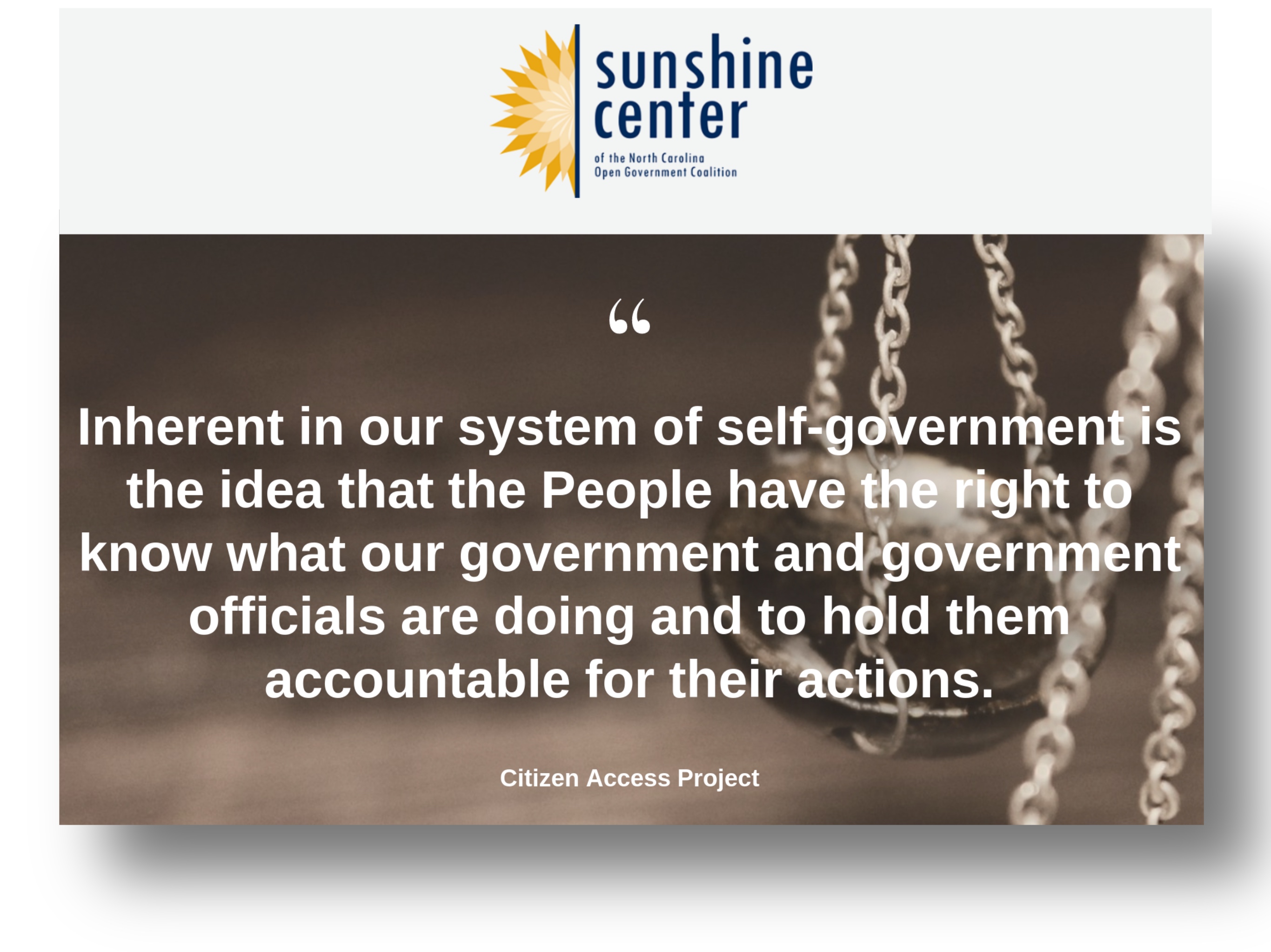 NC Open Government Coalition to Jamestown: ‘Public Records are the Property of the People’