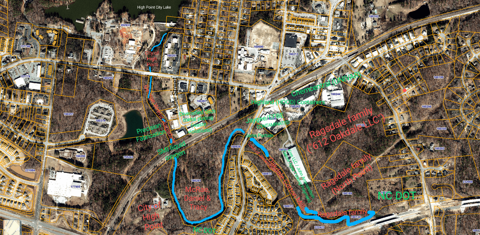Who owns and “maintains” the riparian banks and buffers of Deep River? We mapped it.
